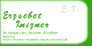 erzsebet knizner business card
