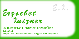 erzsebet knizner business card